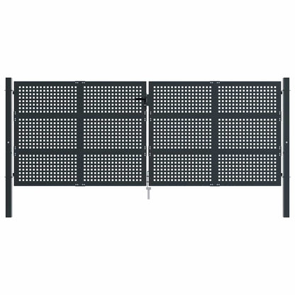 Cancello da Giardino Antracite 400x150 cm in Acciaio