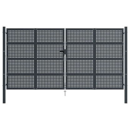 Cancello Giardino Antracite 400x175 cm in Acciaio