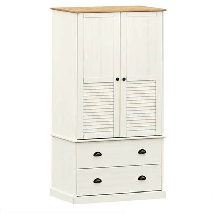 Armadio VIGO 90x55x170 cm in Legno Massello di Pino Bianco