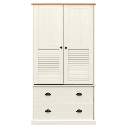 Armadio VIGO 90x55x170 cm in Legno Massello di Pino Bianco