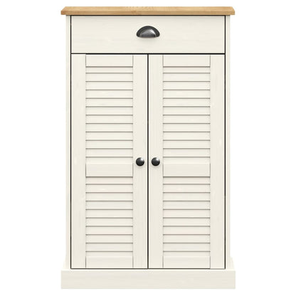 Scarpiera VIGO 60x35x96 cm in Legno Massello di Pino Bianco