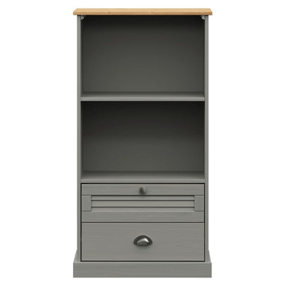 Libreria VIGO 60x35x114,5 cm in Legno Massello di Pino Grigio