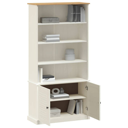 Libreria VIGO 85x35x170 cm in Legno Massello di Pino Bianco