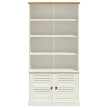 Libreria VIGO 85x35x170 cm in Legno Massello di Pino Bianco