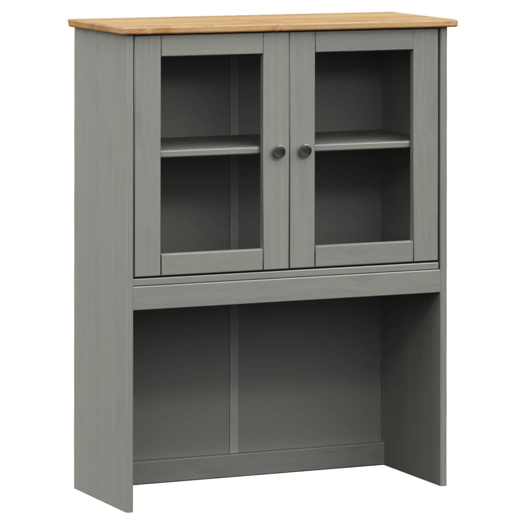 Piano Comò VIGO Grigio 78x30x100 cm in Legno Massello di Pino