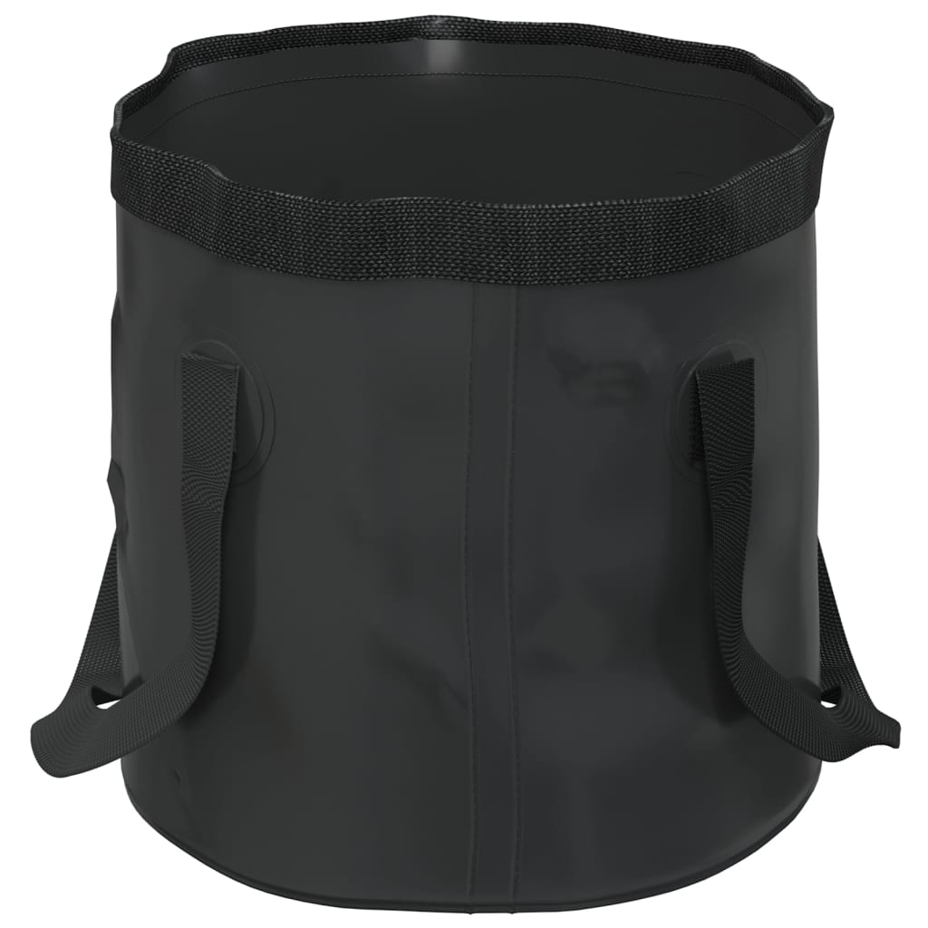 Secchi Pieghevoli 2 pz Neri 20 L in PVC