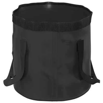 Secchi Pieghevoli 2 pz Neri 20 L in PVC