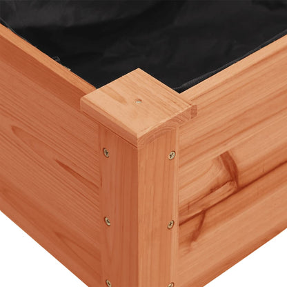 Fioriera Ruote e Fodera Marrone 71x37x80cm Legno Massello Abete