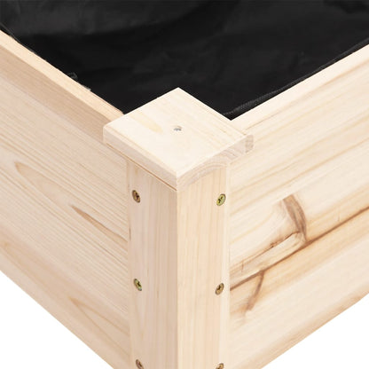 Fioriera con Ruote e Fodera 118x59x80cm Legno Massello di Abete
