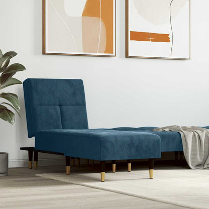 Chaise Longue in Velluto Blu