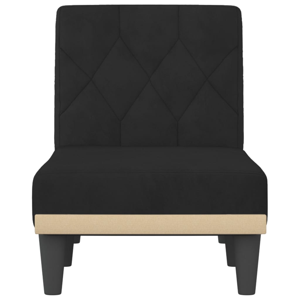 Chaise Longue in Velluto Nero