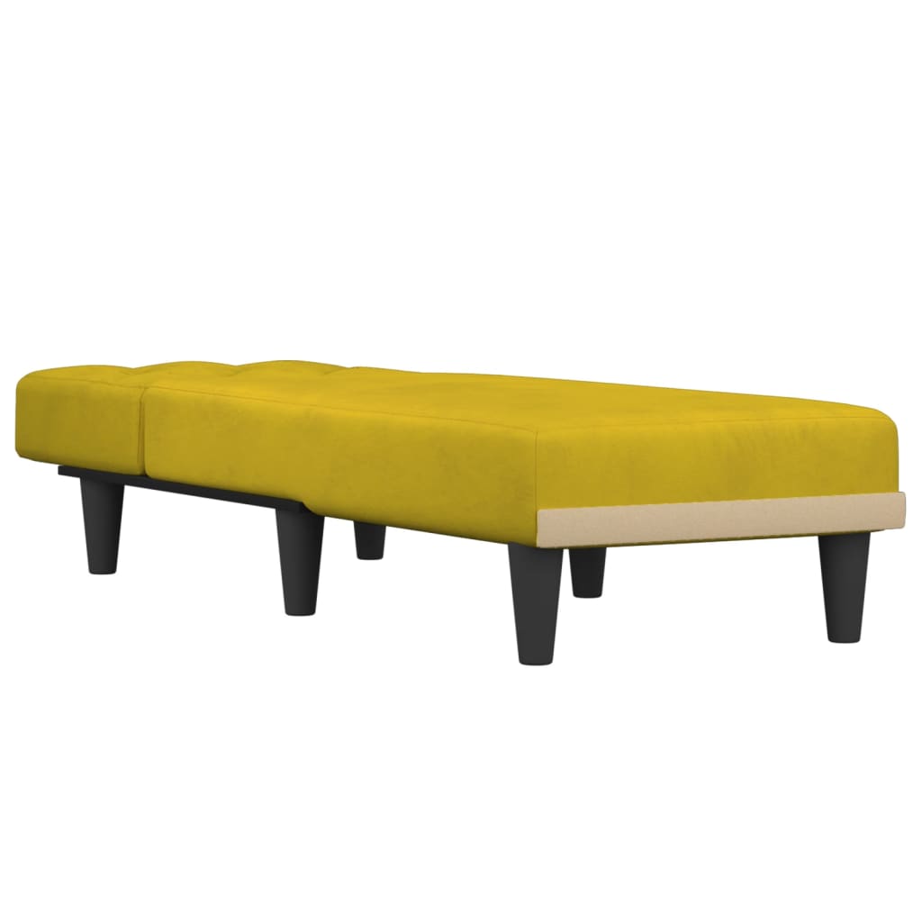 Chaise Longue in Velluto Giallo