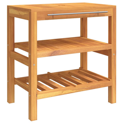 Mobile VanitÃ  da Bagno con 2 Mensole 74x45x75 cm Legno Massello