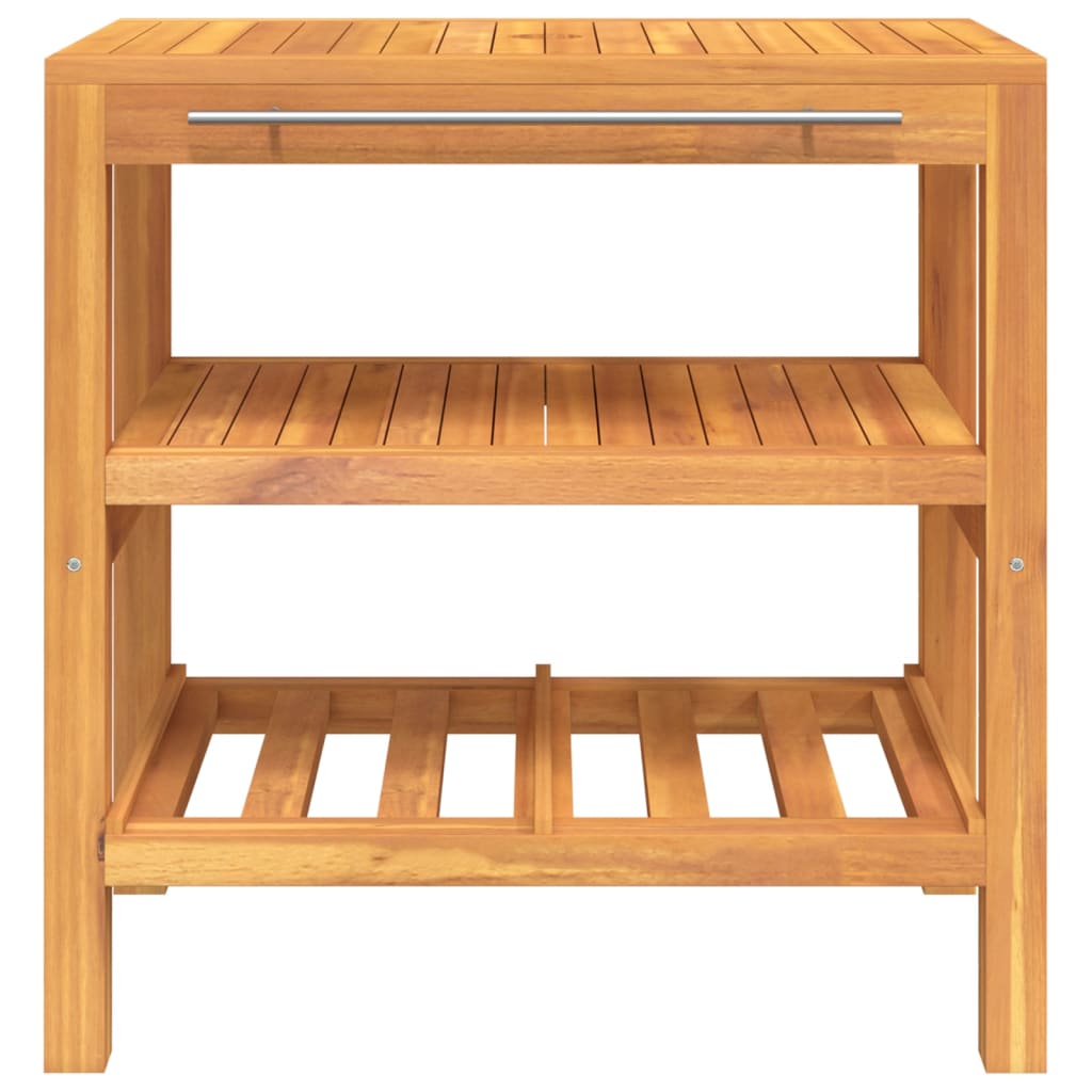 Mobile VanitÃ  da Bagno con 2 Mensole 74x45x75 cm Legno Massello