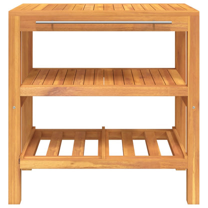 Mobile VanitÃ  da Bagno con 2 Mensole 74x45x75 cm Legno Massello
