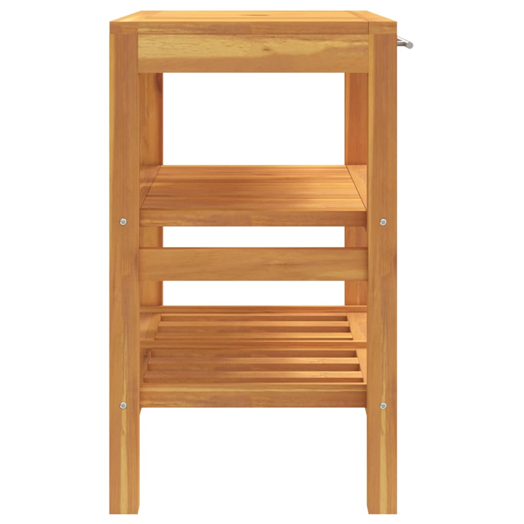 Mobile VanitÃ  da Bagno con 2 Mensole 74x45x75 cm Legno Massello