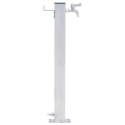 Colonna d'Acqua da Giardino 40 cm Acciaio Inox Quadrato
