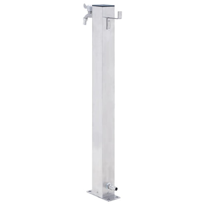Colonna d'Acqua da Giardino 40 cm Acciaio Inox Quadrato