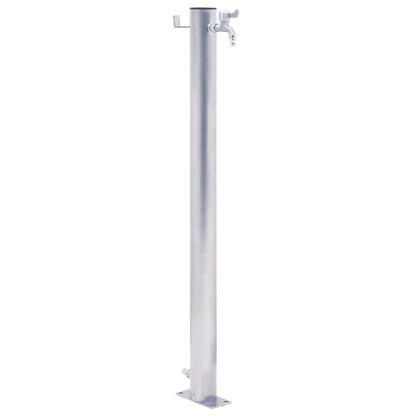 Colonna d'Acqua da Giardino 40 cm Acciaio Inox Rotonda