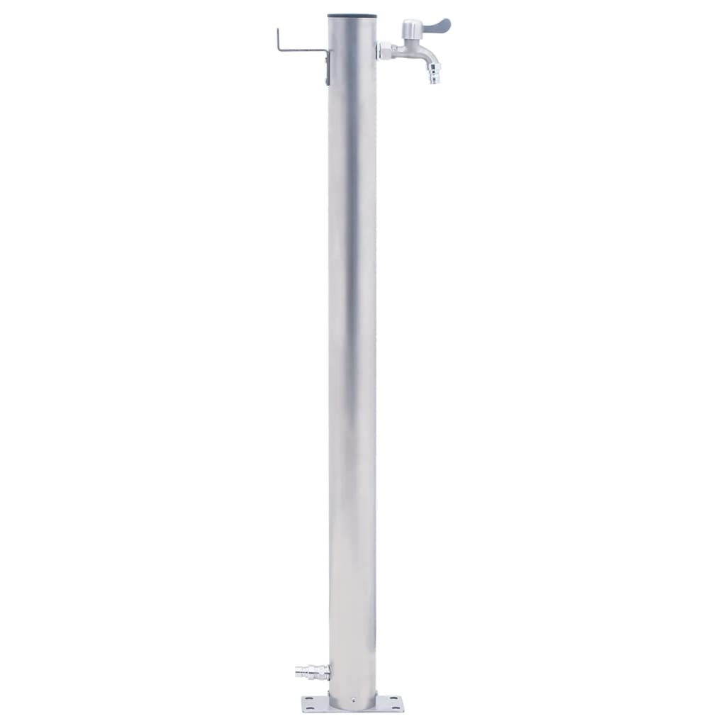 Colonna d'Acqua da Giardino 40 cm Acciaio Inox Rotonda