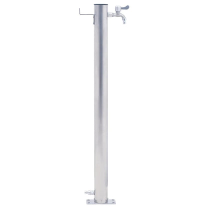 Colonna d'Acqua da Giardino 40 cm Acciaio Inox Rotonda