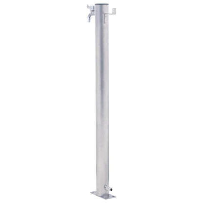 Colonna d'Acqua da Giardino 60 cm Acciaio Inox Rotonda
