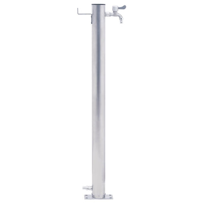 Colonna d'Acqua da Giardino 80 cm Acciaio Inox Rotonda