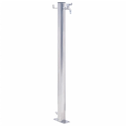 Colonna d'Acqua da Giardino 100 cm Acciaio Inox Rotonda