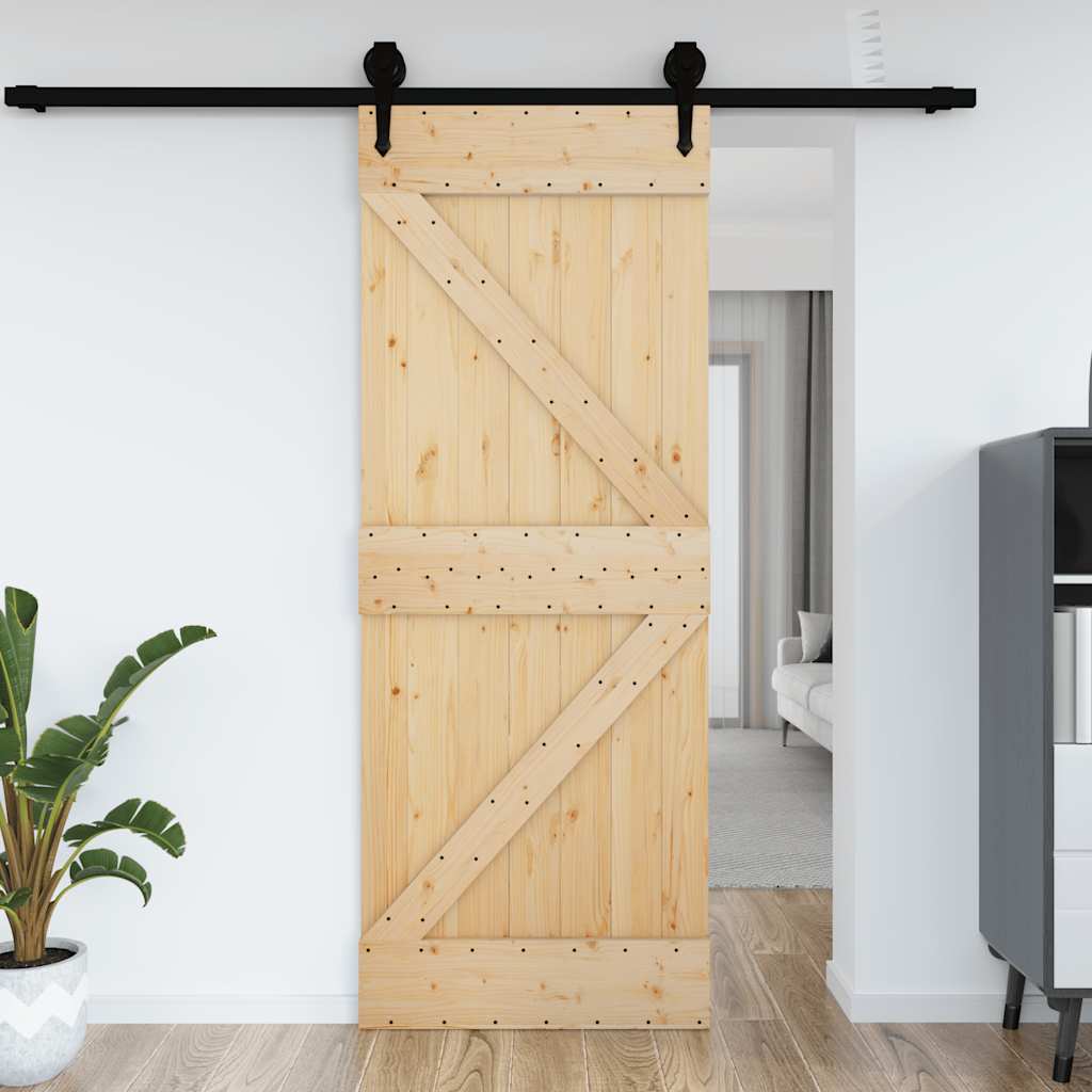 Porta NARVIK 95x210 cm in Legno Massello di Pino