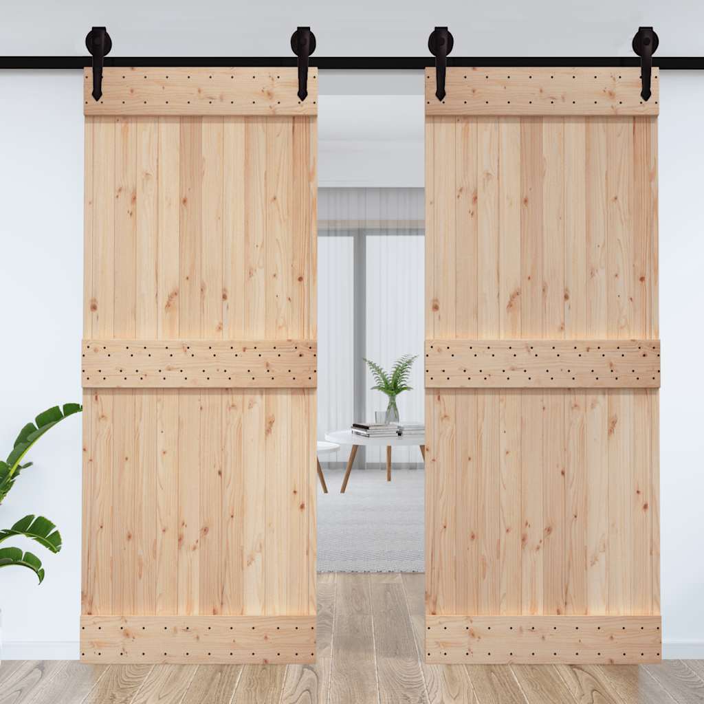 Porta NARVIK 95x210 cm in Legno Massello di Pino