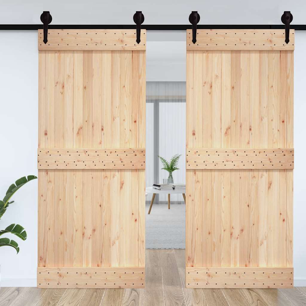 Porta NARVIK 100x210 cm in Legno Massello di Pino