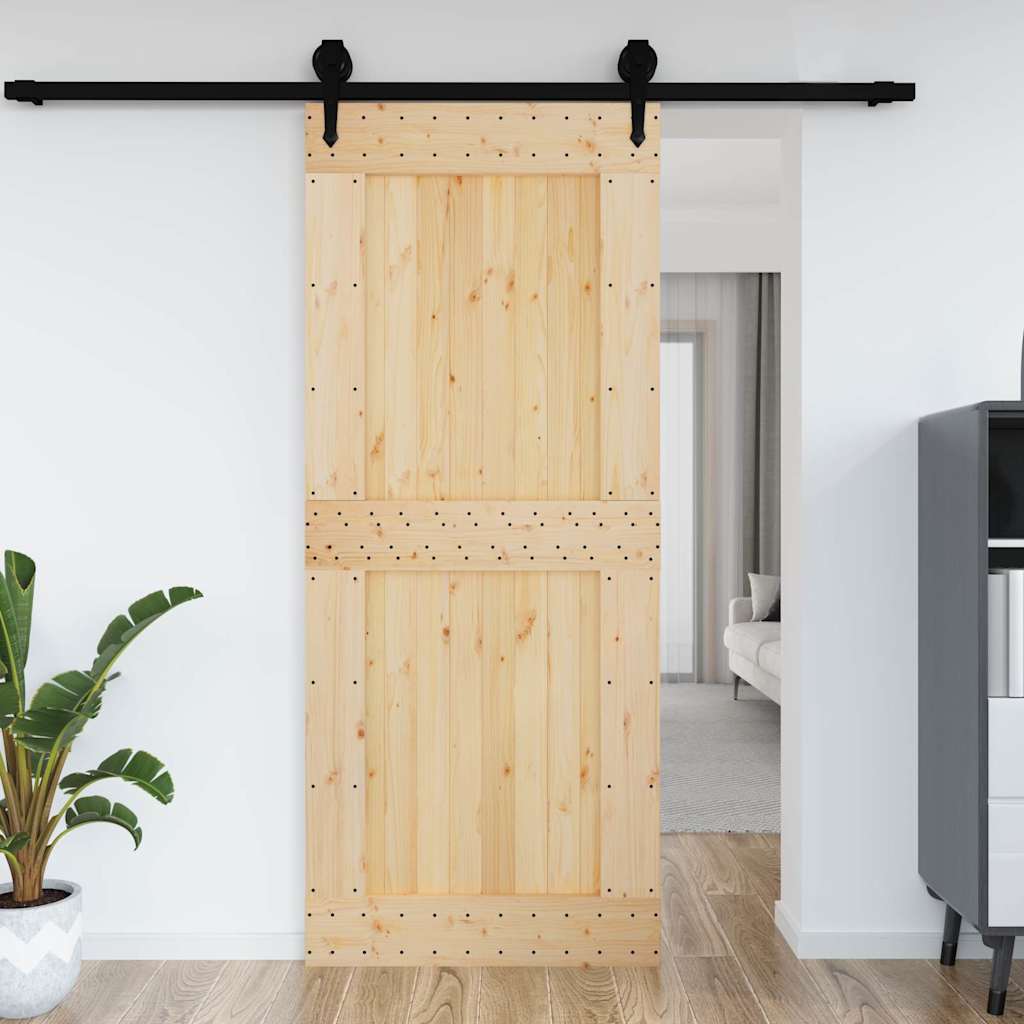 Porta NARVIK 95x210 cm in Legno Massello di Pino