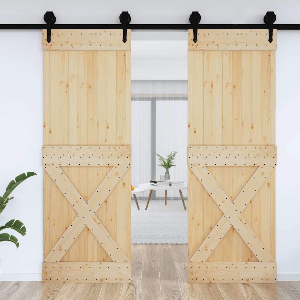 Porta NARVIK 80x210 cm in Legno Massello di Pino