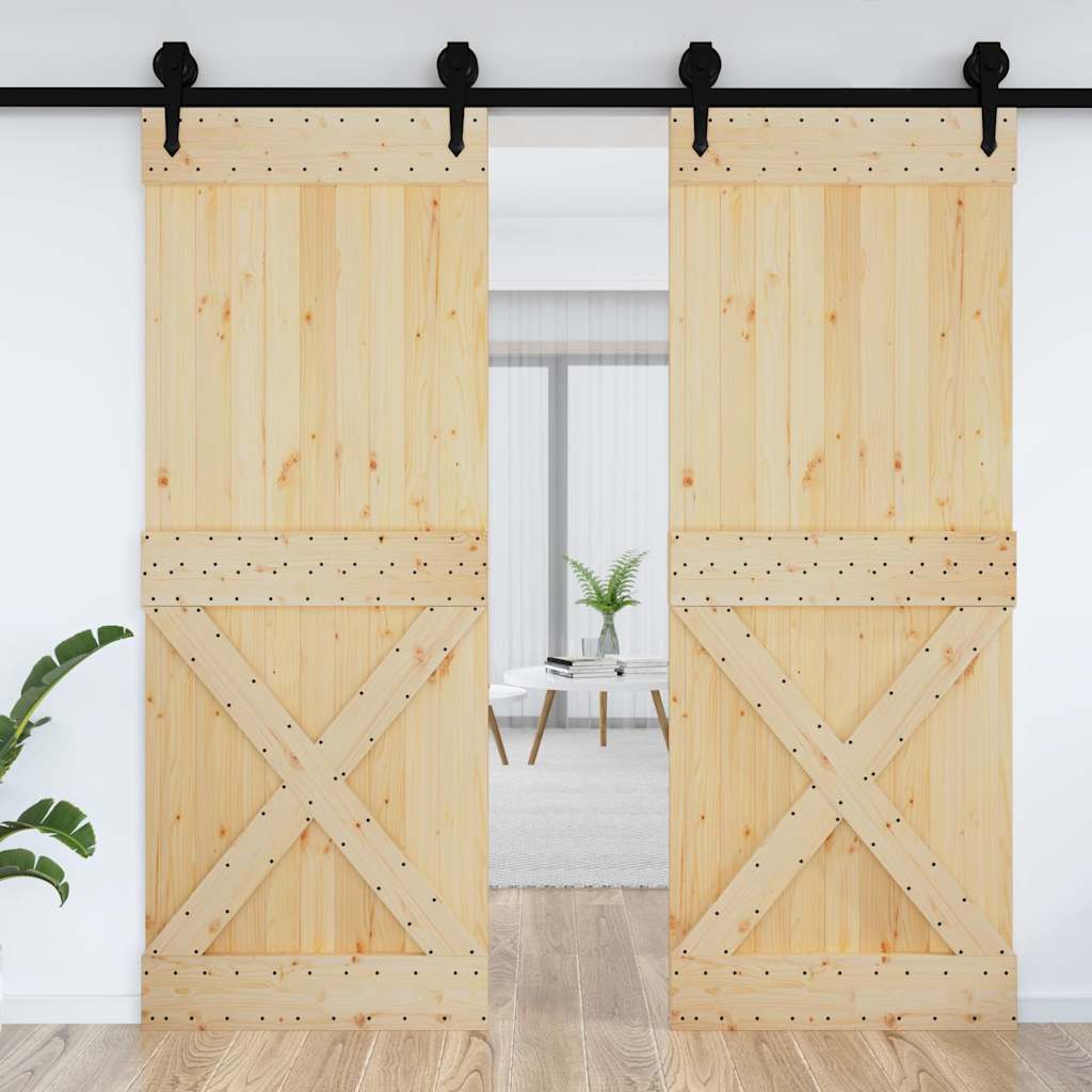 Porta NARVIK 85x210 cm in Legno Massello di Pino