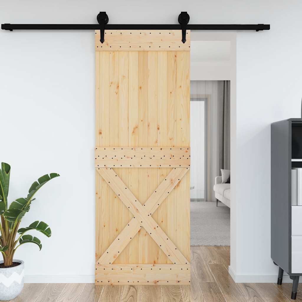 Porta NARVIK 85x210 cm in Legno Massello di Pino