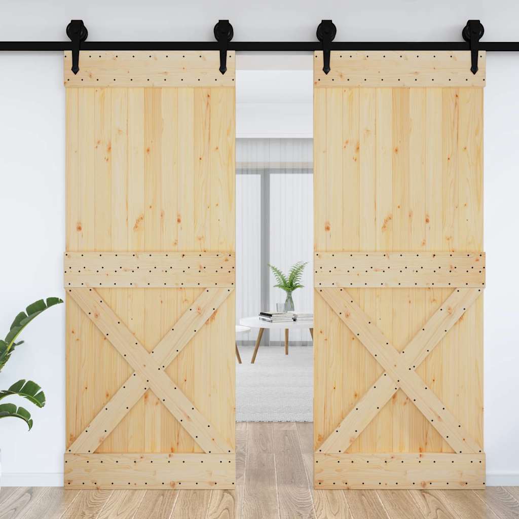 Porta NARVIK 90x210 cm in Legno Massello di Pino