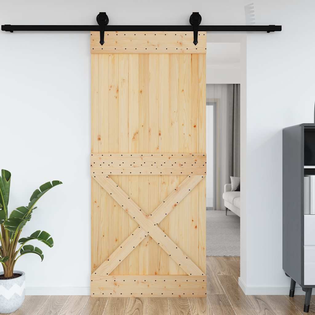 Porta NARVIK 100x210 cm in Legno Massello di Pino
