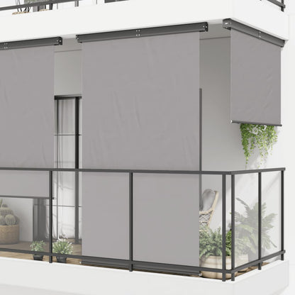 Tendalino Laterale per Balcone Grigio Scuro 165x250 cm
