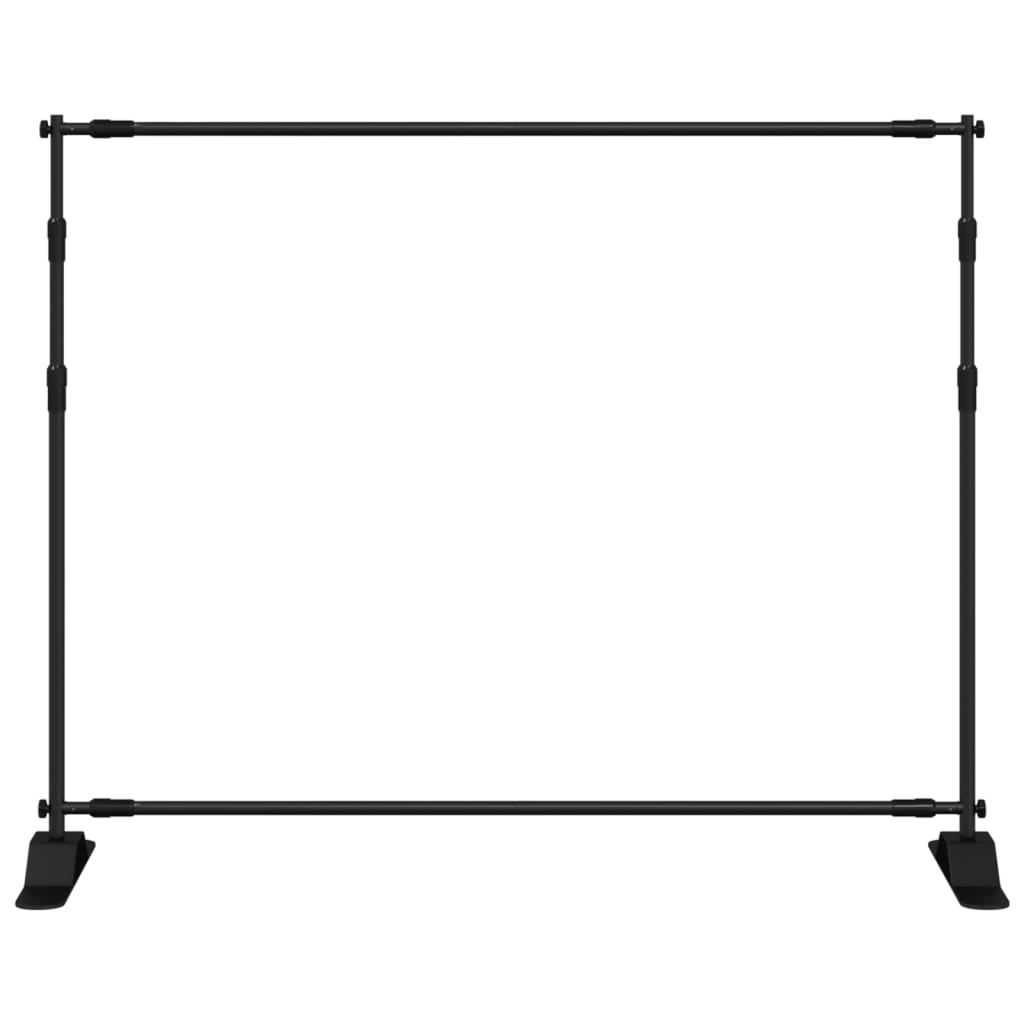 Supporti per Fondali 2 pz Neri 254x243 cm in Acciaio