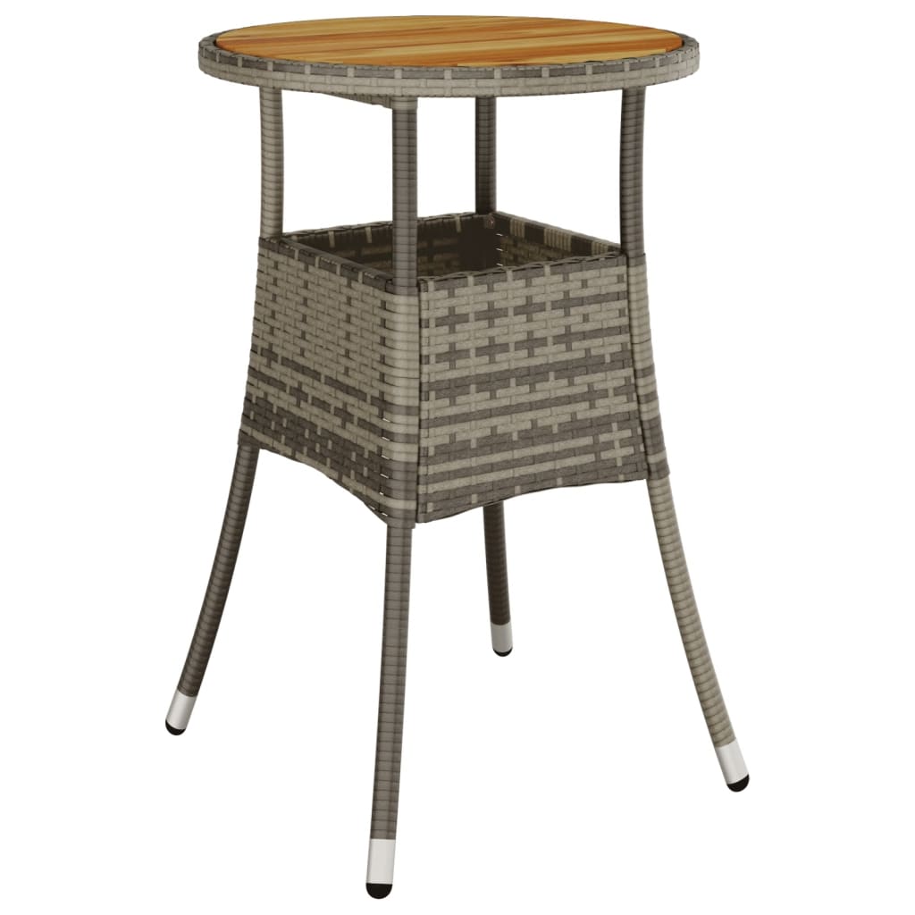 Set BistrÃƒÂ² da Giardino 5 pz con Cuscini in Polyrattan Grigio