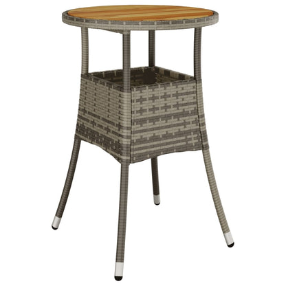 Set BistrÃƒÂ² da Giardino 5 pz con Cuscini in Polyrattan Grigio