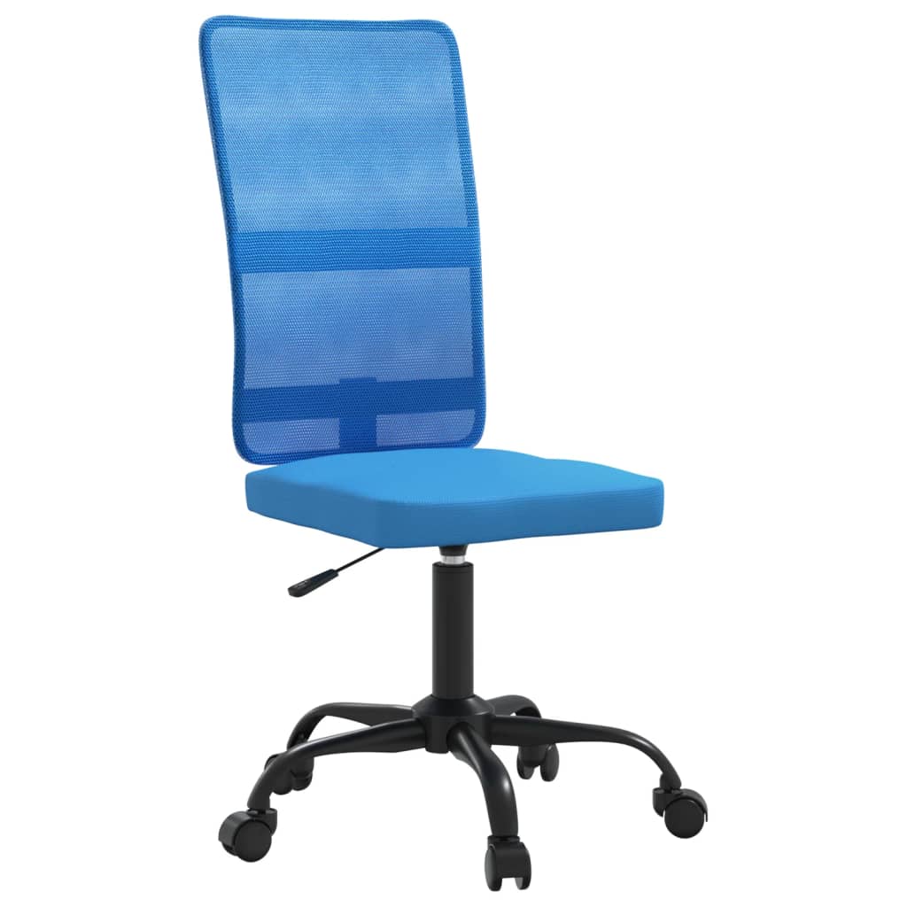 Sedia da Ufficio Altezza Regolabile Blu in Tessuto a Rete