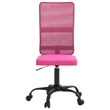 Sedia da Ufficio Altezza Regolabile Rosa in Tessuto a Rete