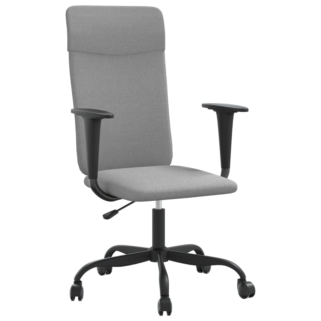 Sedia da Ufficio Regolabile Grigio Chiaro Rete e Similpelle