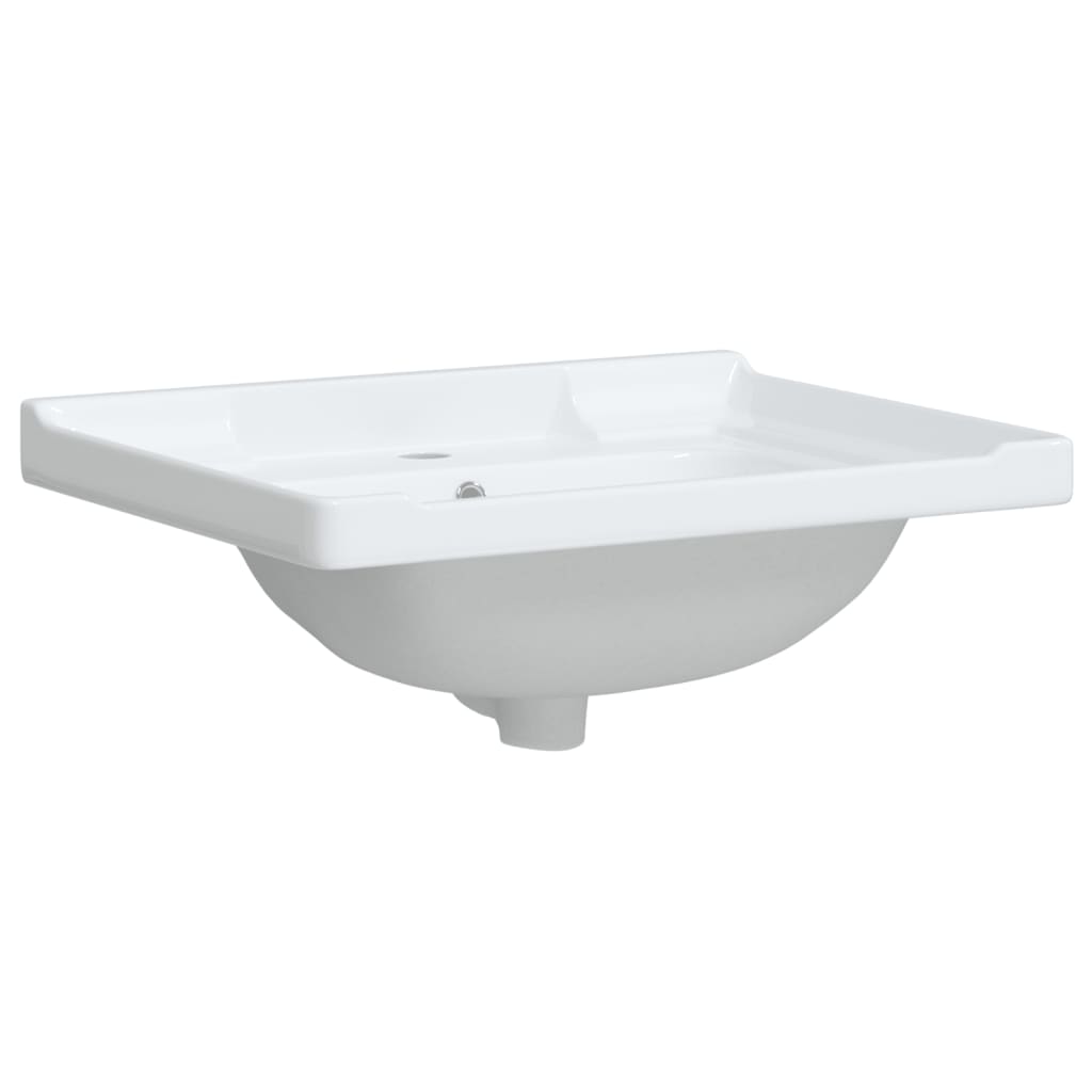 Lavandino da Bagno Bianco 61x48x23 cm Rettangolare in Ceramica