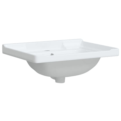 Lavandino da Bagno Bianco 61x48x23 cm Rettangolare in Ceramica