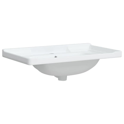 Lavandino da Bagno Bianco 81x48x23 cm Rettangolare in Ceramica