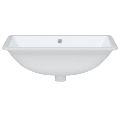 Lavandino da Bagno Bianco 60x40x21 cm Rettangolare in Ceramica