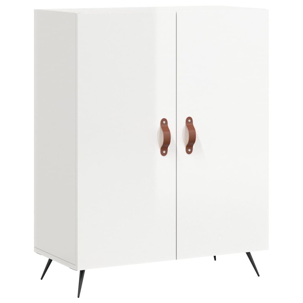 Credenza 69,5x34x90 cm in Legno Multistrato Bianco Lucido