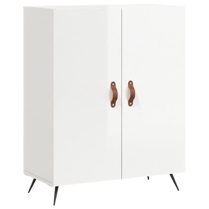 Credenza 69,5x34x90 cm in Legno Multistrato Bianco Lucido